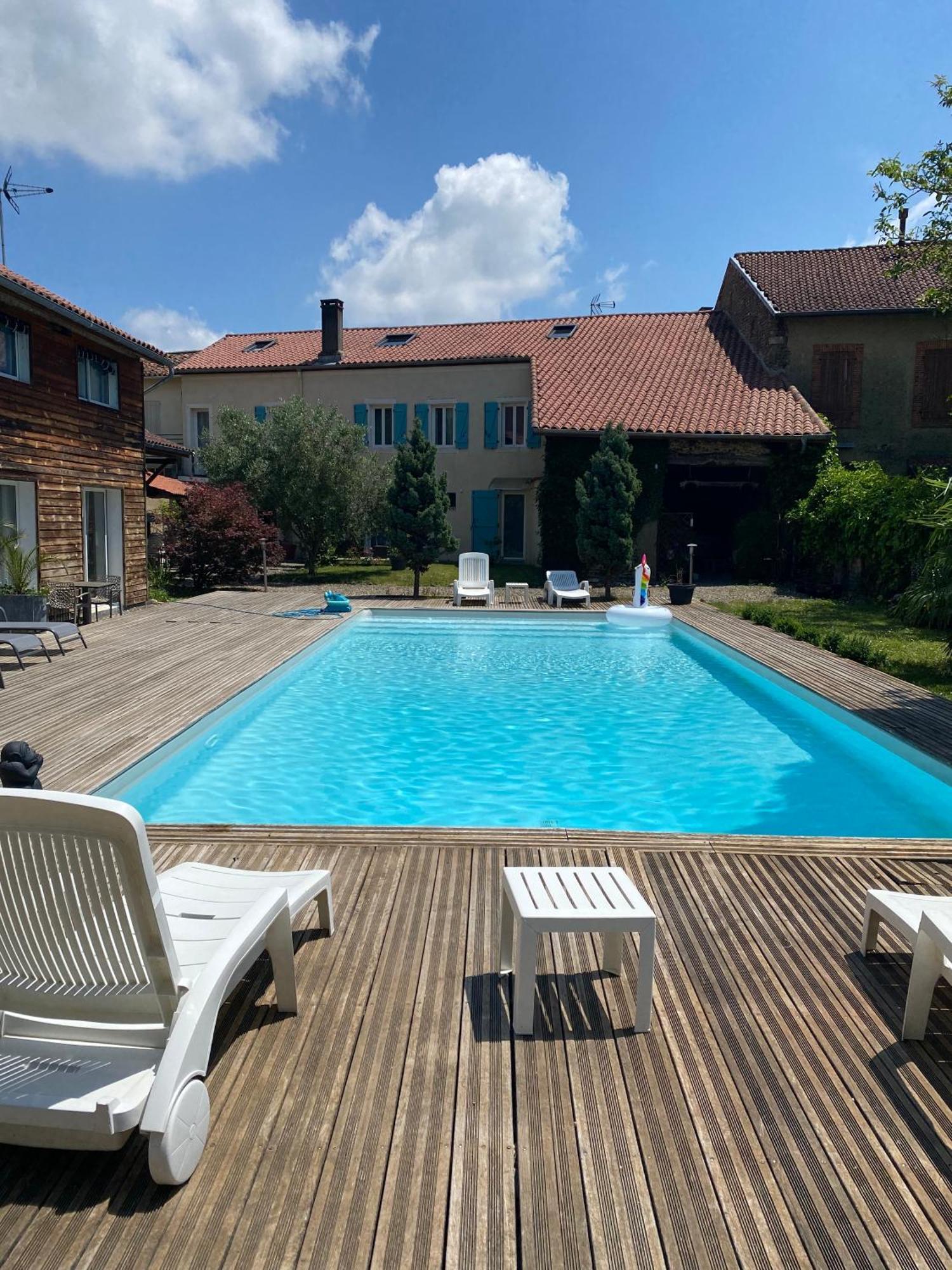 Chambre D'Hotes La Cour Des Saligues Riscle Bagian luar foto